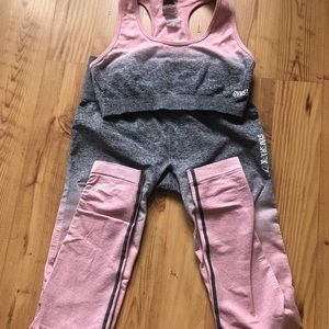 Gymshark Ombré Grey/Peach Leggings sm